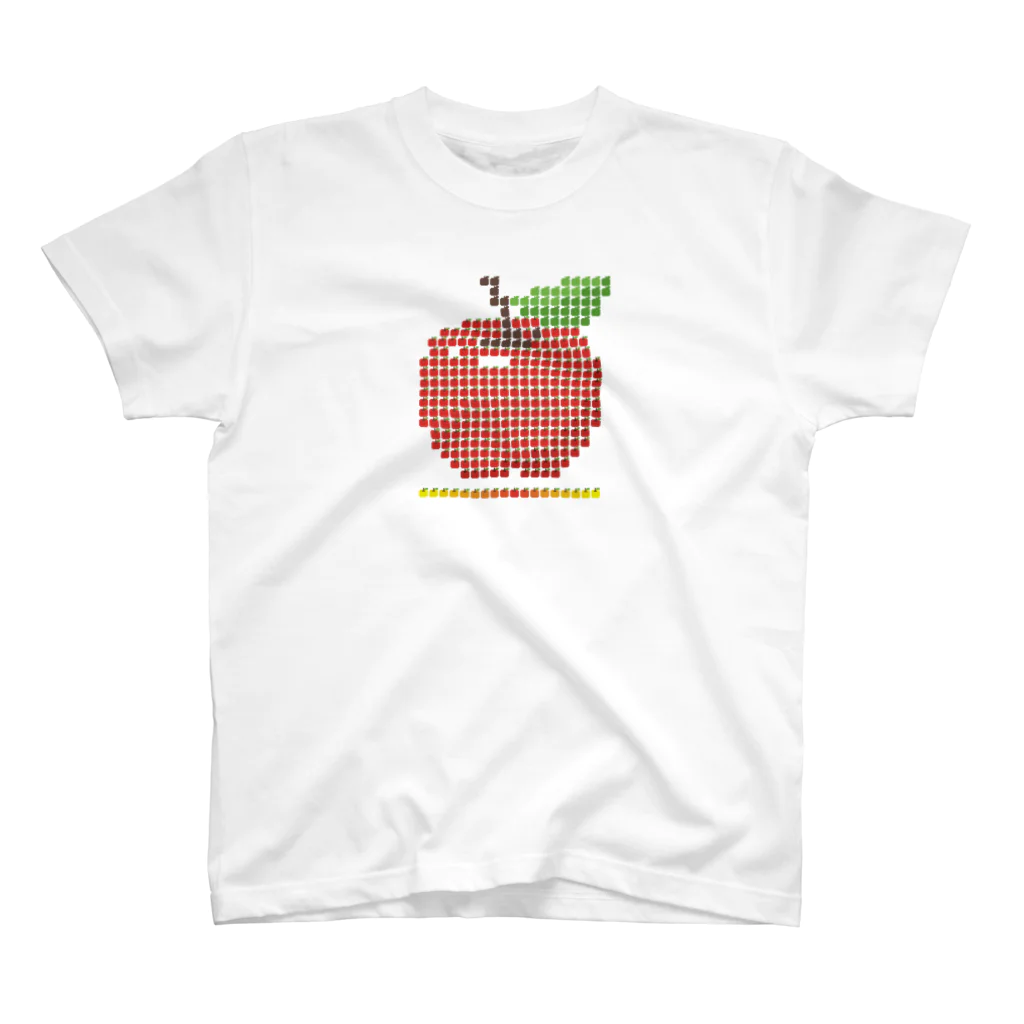 イラスト MONYAAT のりんごでりんご　ドット絵 スタンダードTシャツ