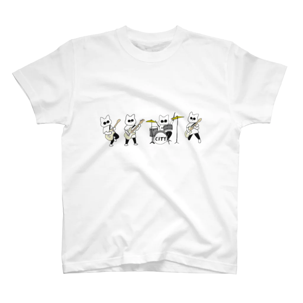 Illustrator_sumikoのバンドシティニャンコ Regular Fit T-Shirt