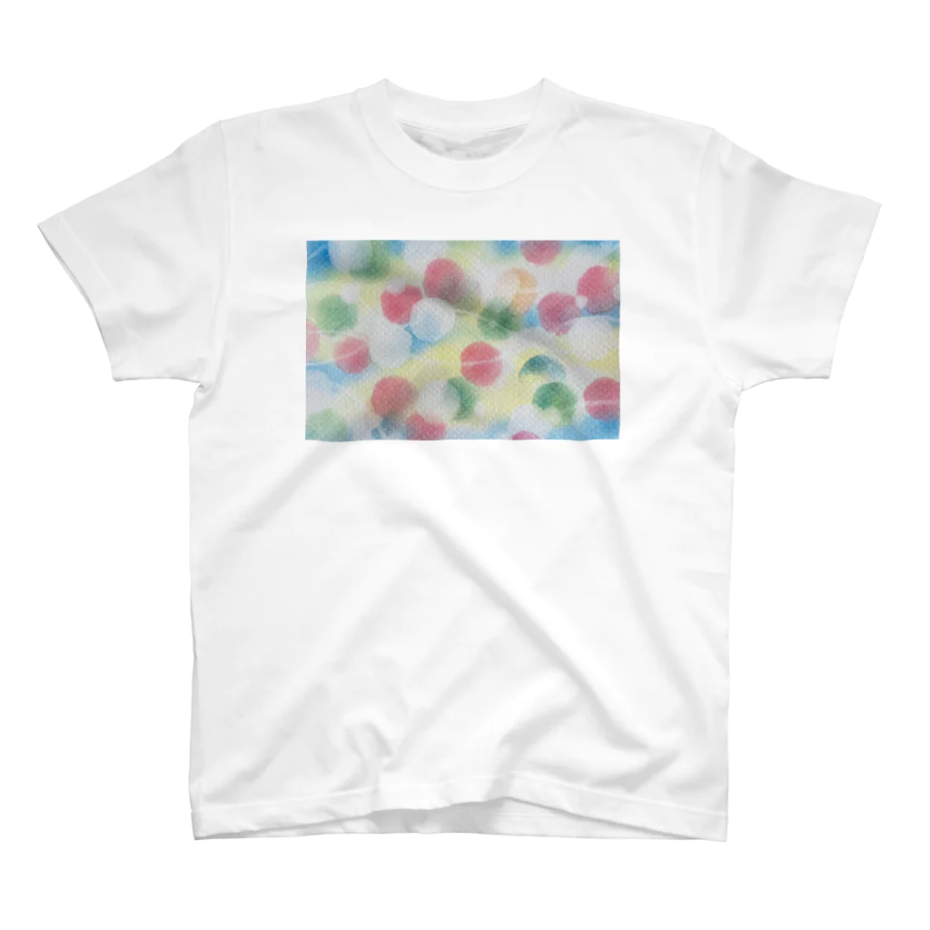 just_in3colorsのたのしく弾むパステルアート Regular Fit T-Shirt