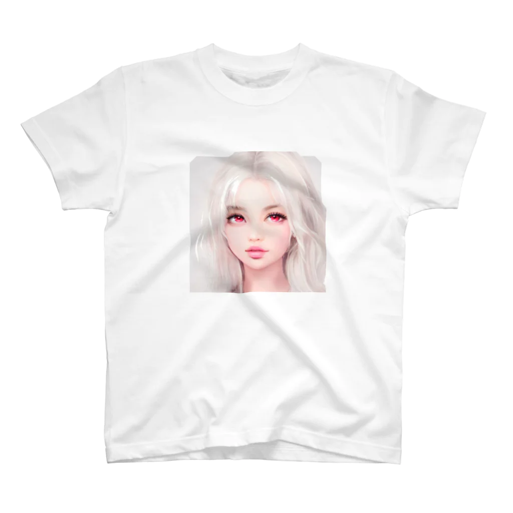 CryptoArtholic BRANDのCrypto Girl Red Eye #066 Regular Fit T-Shirt