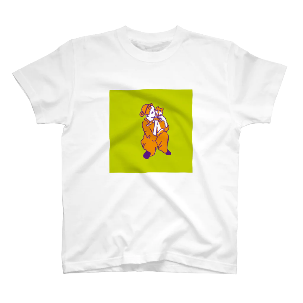 柴犬ポップライフ_眠る豆柴の柴犬ポップライフ_2 スタンダードTシャツ