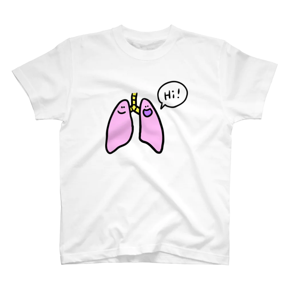 Dr.pepepe の陽気な血球やさんのHi! 陽気な肺 Regular Fit T-Shirt