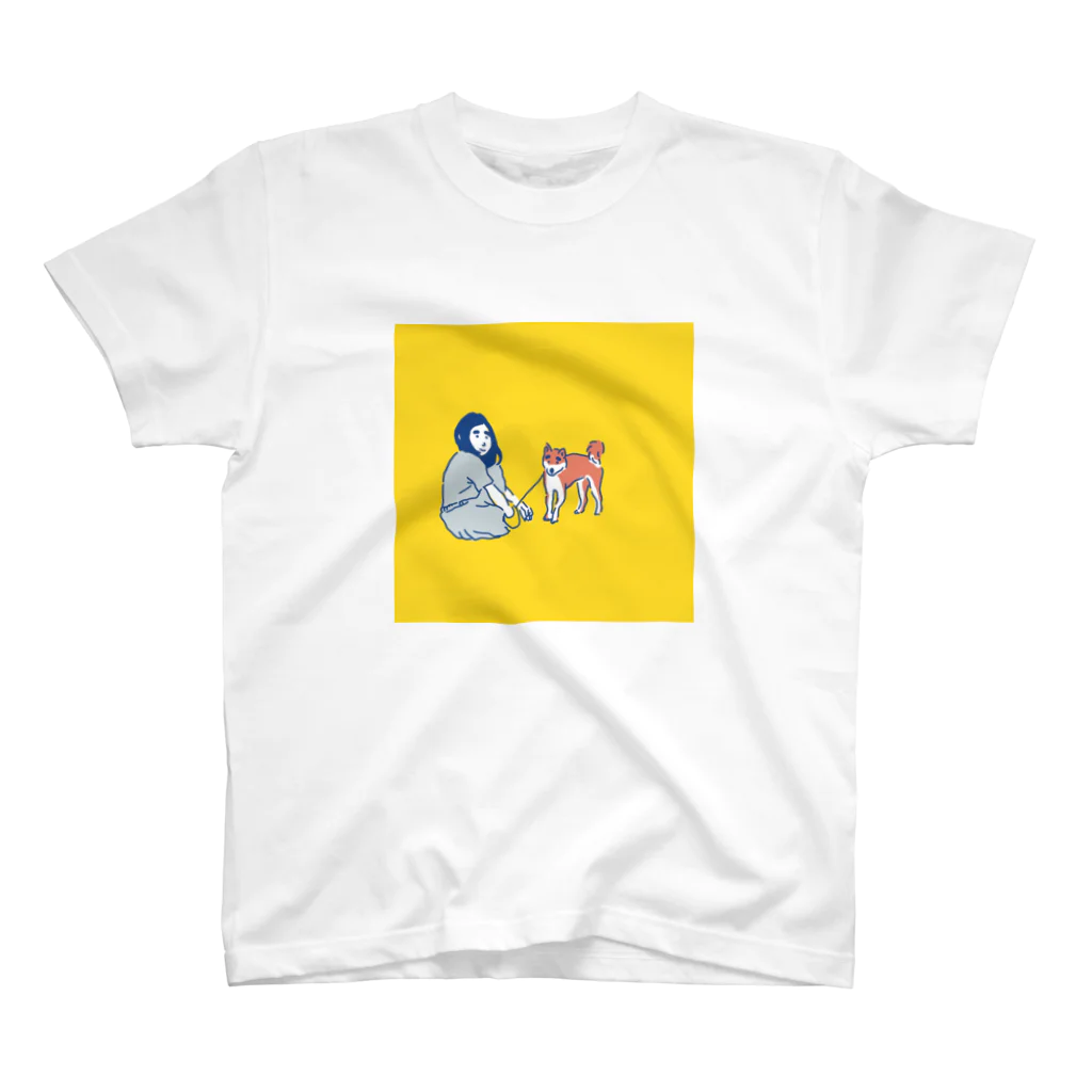 柴犬ポップライフ_眠る豆柴の柴犬ポップライフ_6 スタンダードTシャツ