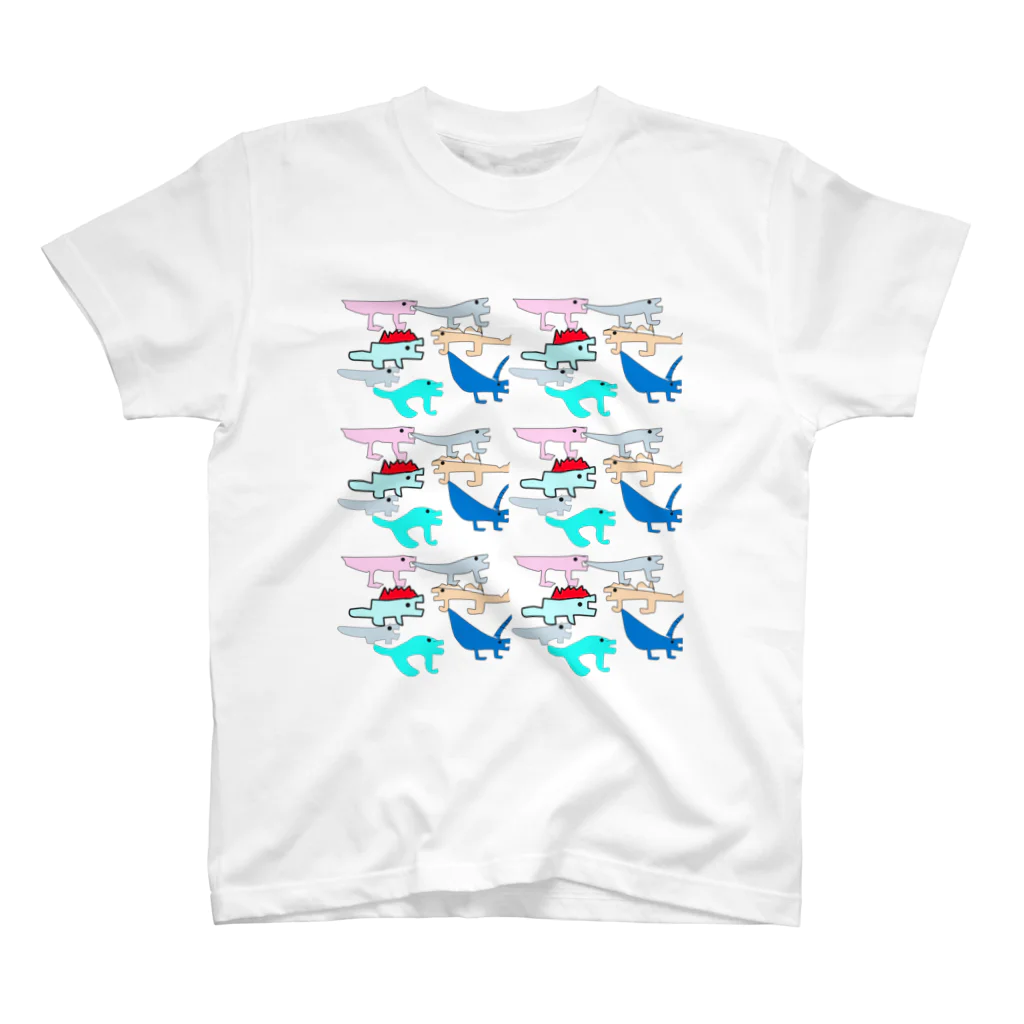 LaLaLa KIDS Creators' Shopの【KOKI】引っ張ってる犬　ひっくん　または　いっぱいいる犬 Regular Fit T-Shirt