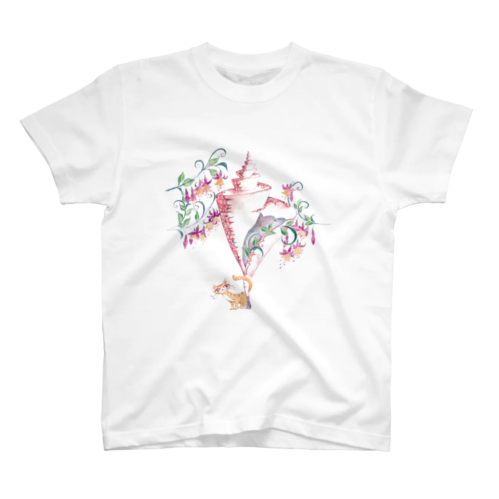 Coromoa Illustrationのトラねこくんの夏 スタンダードTシャツ