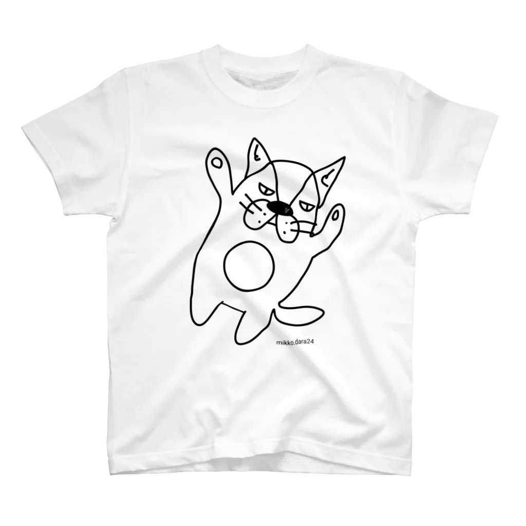 dara24の猫のダラ スタンダードTシャツ