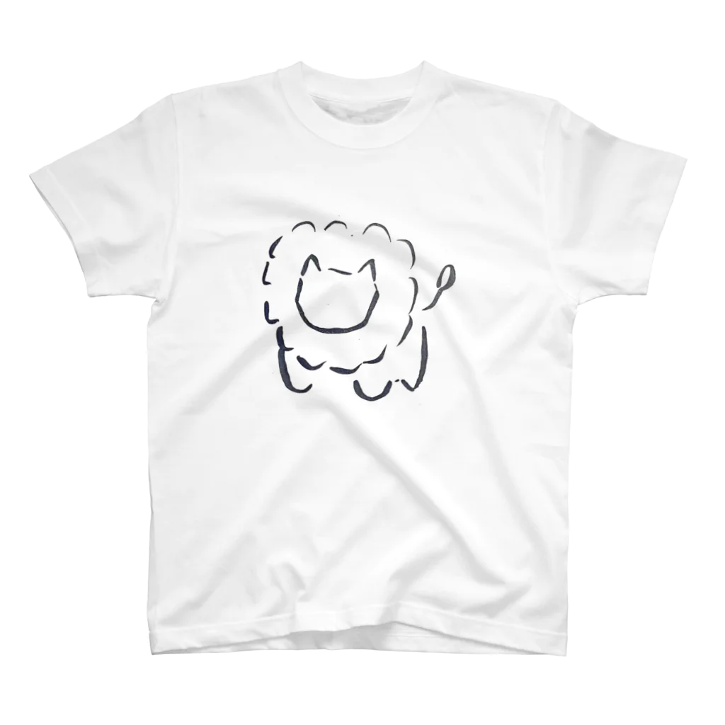 白狐(ｼﾛｷﾞﾂﾈ)/ばくぜんいきもののばくぜんらいおん スタンダードTシャツ