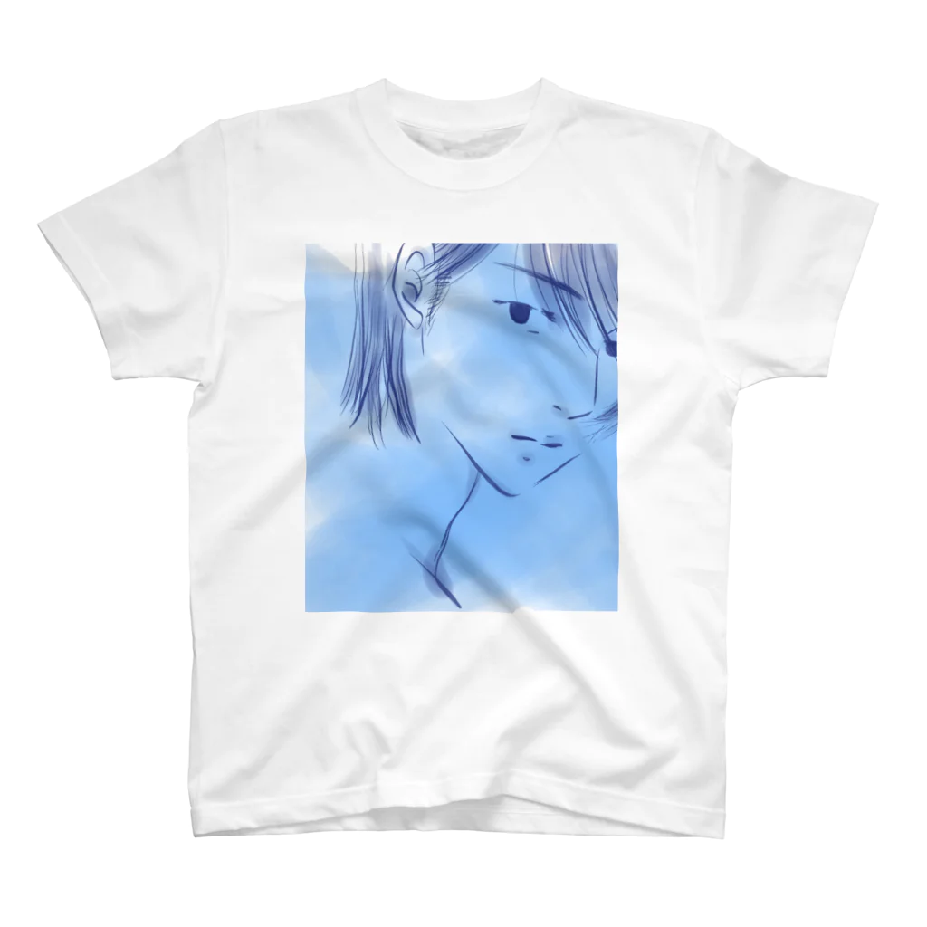 ikka-maaの悩める青い青年6 Regular Fit T-Shirt