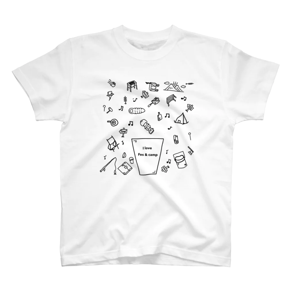 butter18のキャンプとフェス大好き スタンダードTシャツ