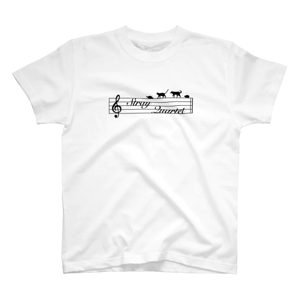 ストレイカルテット（Stray Quartet）のストレイカルテット（Stray Quartet）ロゴ ホワイト スタンダードTシャツ