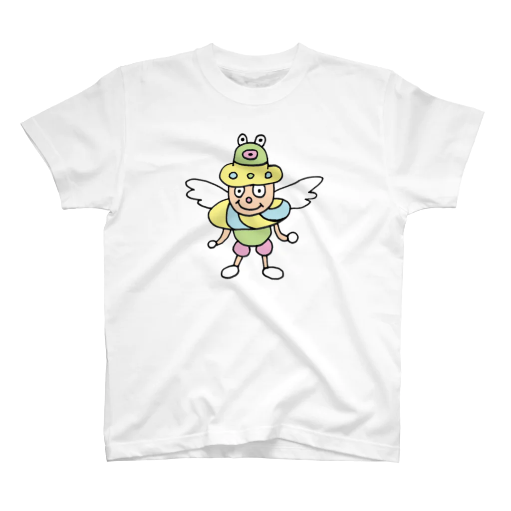 ふしぎないきものHenTipueの#12 POP FLYMAN スタンダードTシャツ