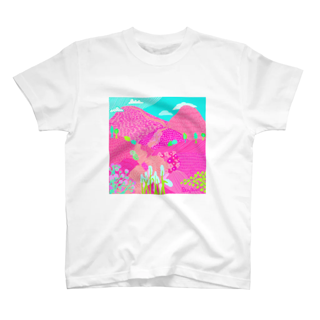 CHURY ELIOT🍟のPink Mountains スタンダードTシャツ