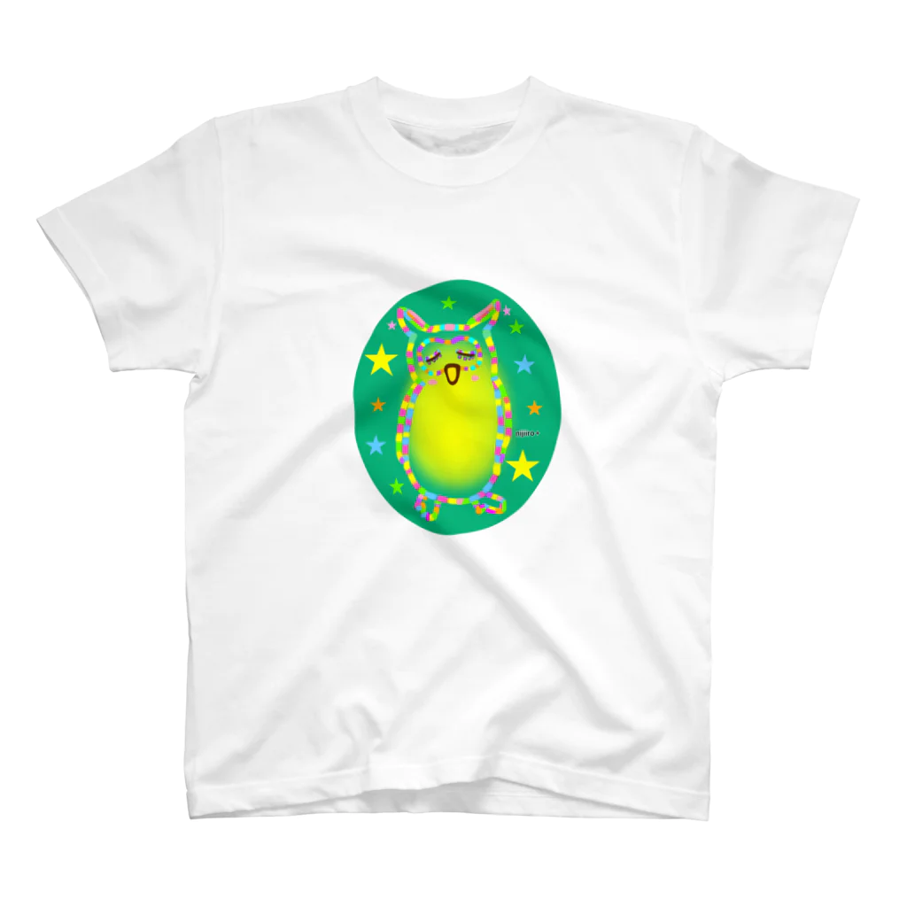 虹色PLUSのねむねむフクロウさん スタンダードTシャツ