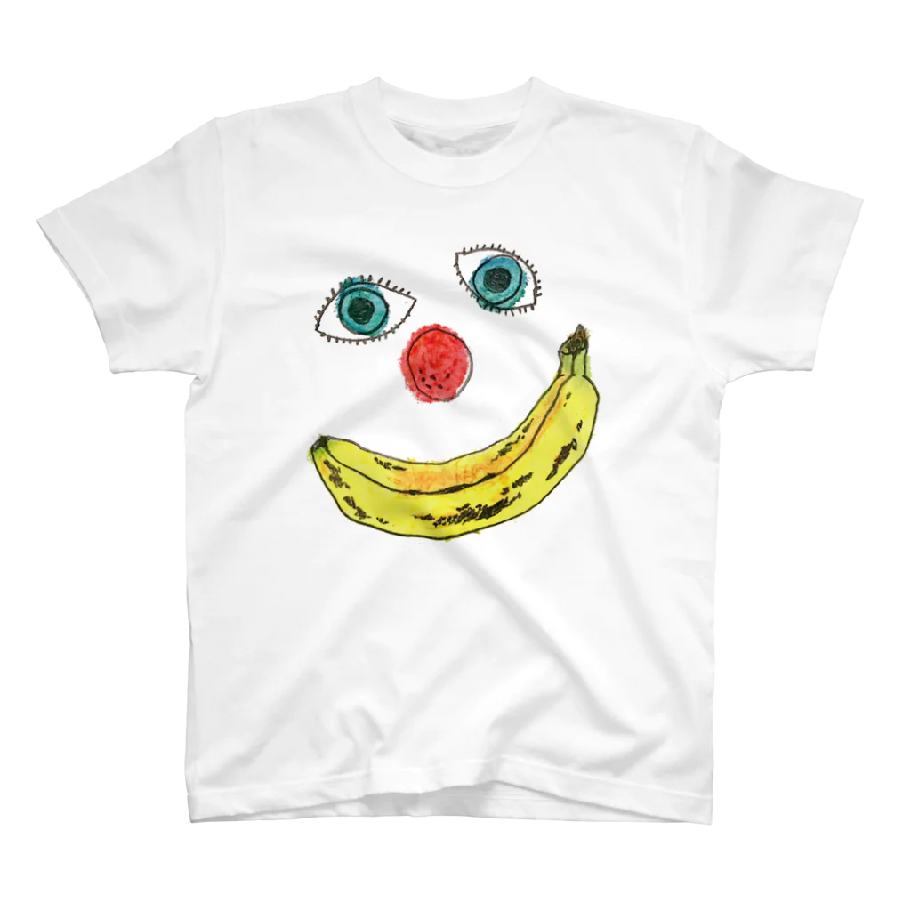 KANKAN ILLUSTRATION FACTORY goods shopのBANANA PIERROT（白や淡い色をご指定ください） スタンダードTシャツ