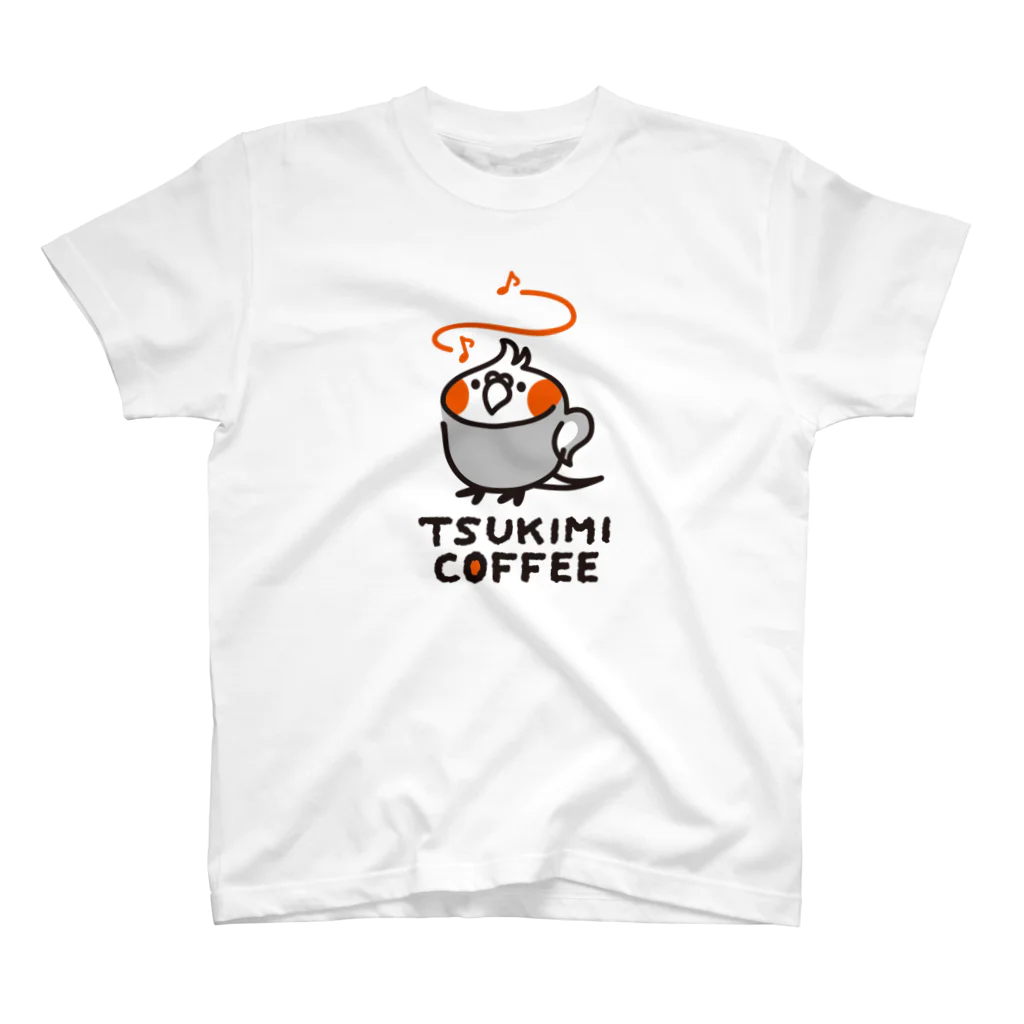 TSUKIMI COFFEEのTSUKIMI COFFEE ロゴ(ごきげん) スタンダードTシャツ