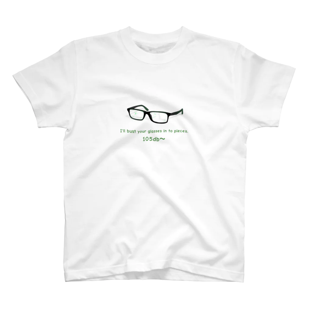 make NOISE!!! by I-naのメガネを割るTシャツ Regular Fit T-Shirt
