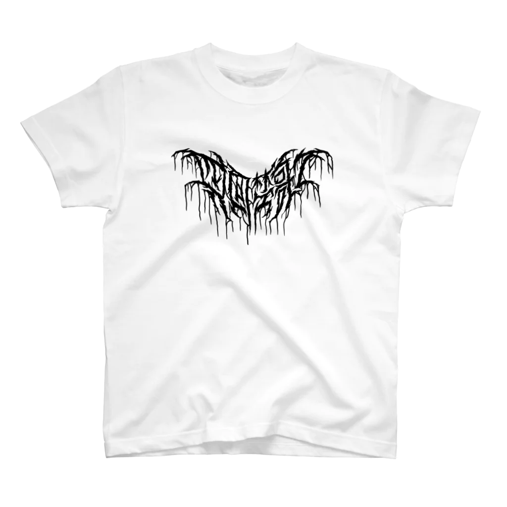 忍太郎の四字熟語 - 四面楚歌 Death Metal Logo デスロゴ Regular Fit T-Shirt