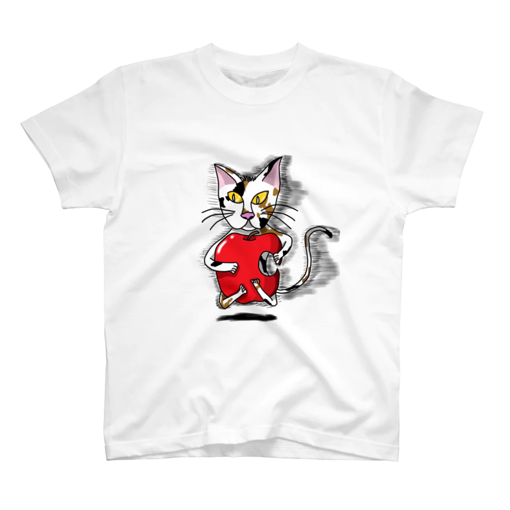 後ろ向きのボールの猫 スタンダードTシャツ