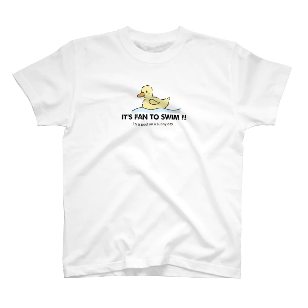 little bee リトルビーのカラー swimming baby duck スタンダードTシャツ