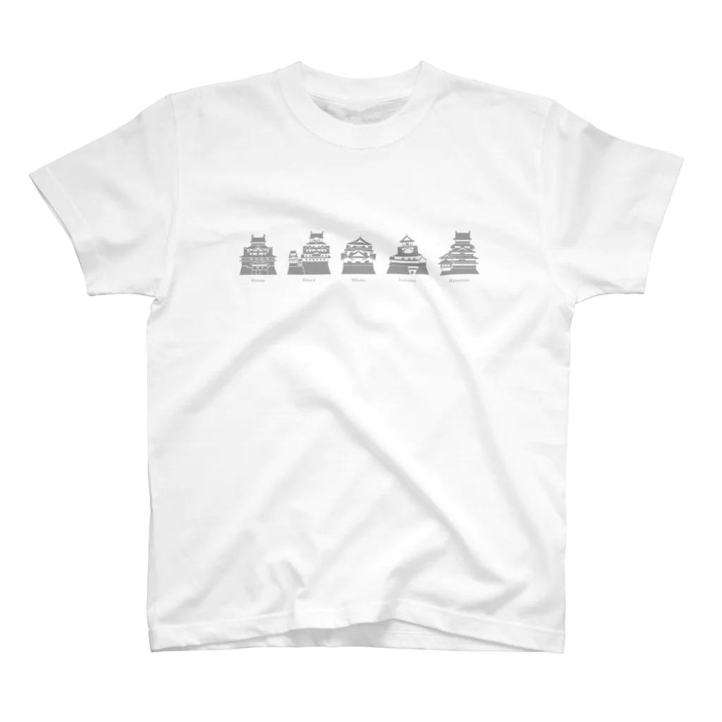 ひろガリ工房の日本の城／国宝5城（BK5） Regular Fit T-Shirt