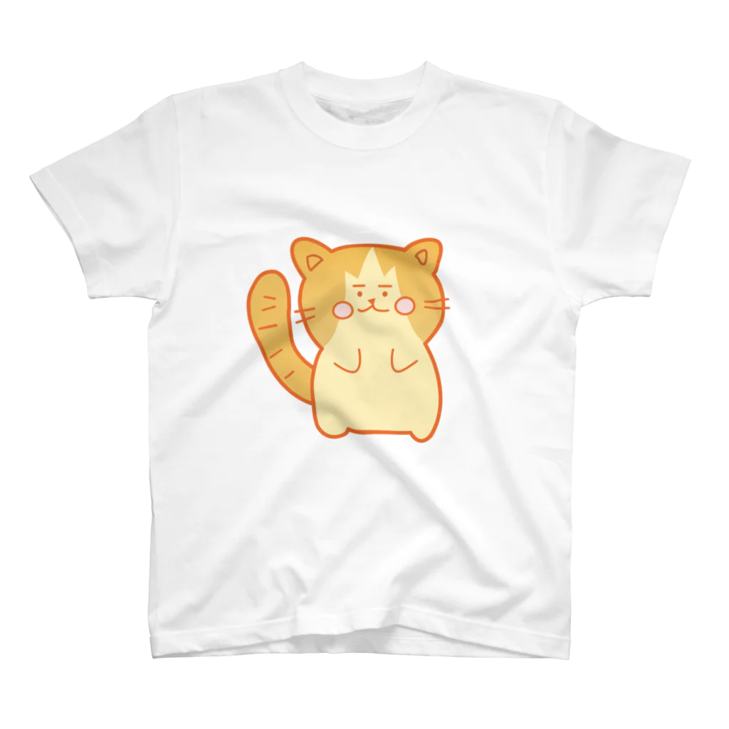 レフデザインのぽっちゃり猫のノアくん スタンダードTシャツ