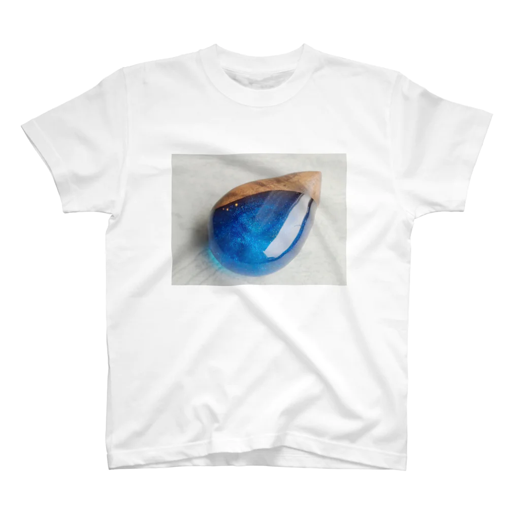 m32 designの青色ウッドレジン Regular Fit T-Shirt
