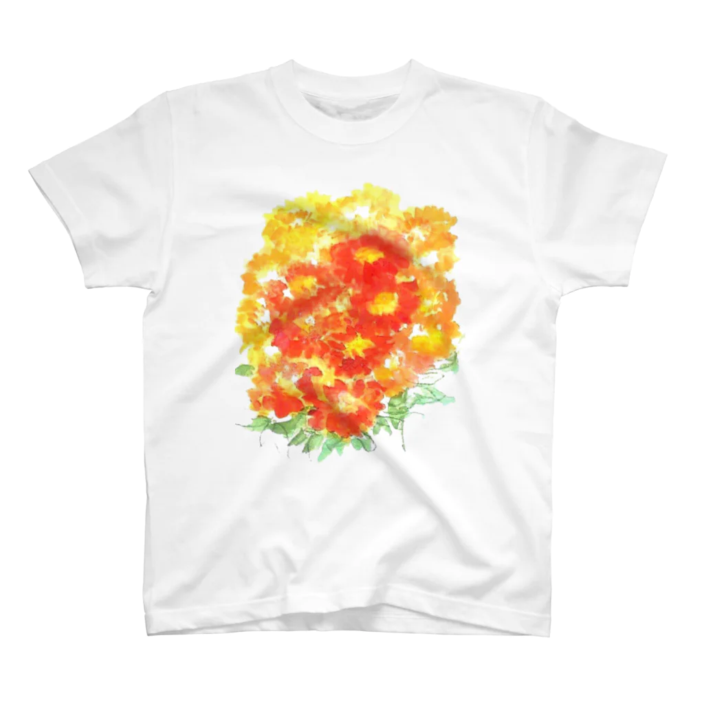 SUZURI.KEY-CHANの7月17日の誕生日花は「百日草」です！ Regular Fit T-Shirt