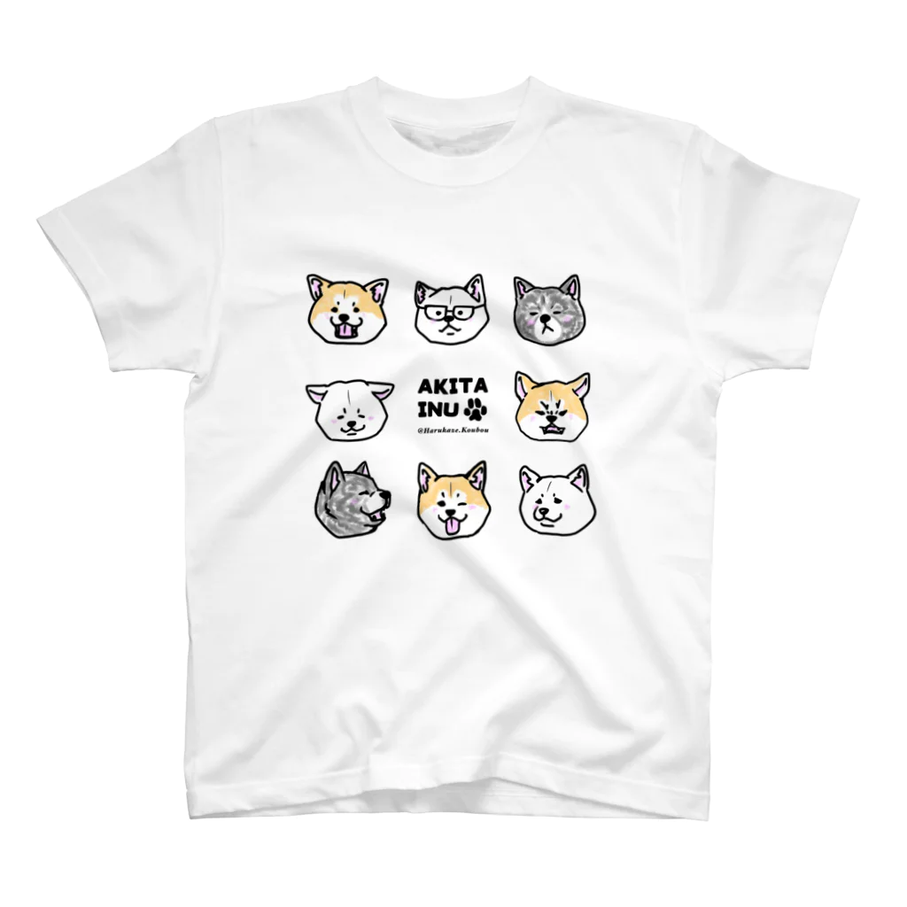 春風工房のAkita face  スタンダードTシャツ