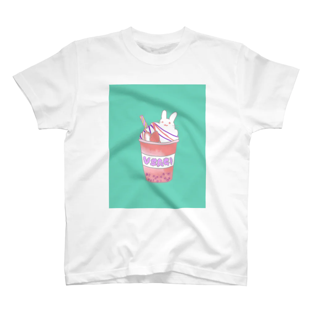 ウサトリエのうさぎcafeーいちごー Regular Fit T-Shirt