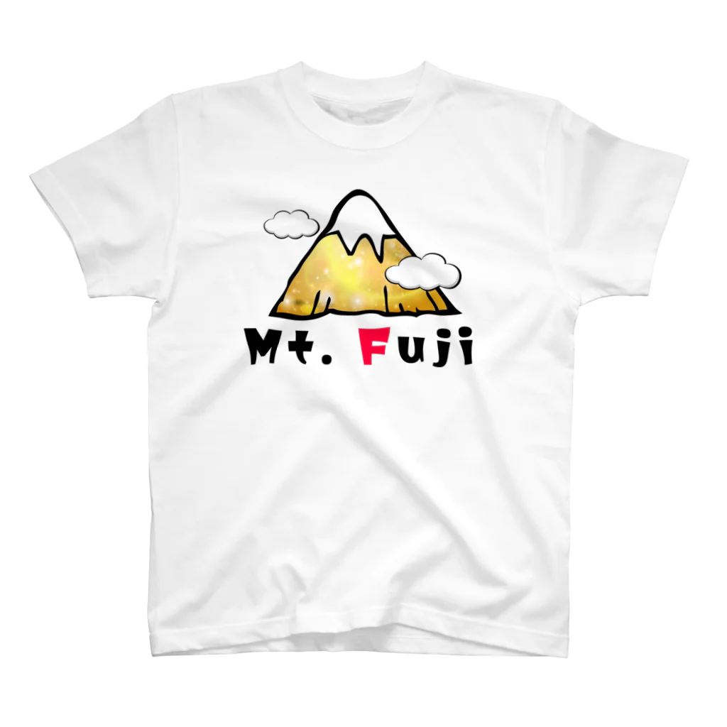 レアレアコクアのいいことありそう! 金運シリーズ　(富士山　Mt.Fuji) スタンダードTシャツ