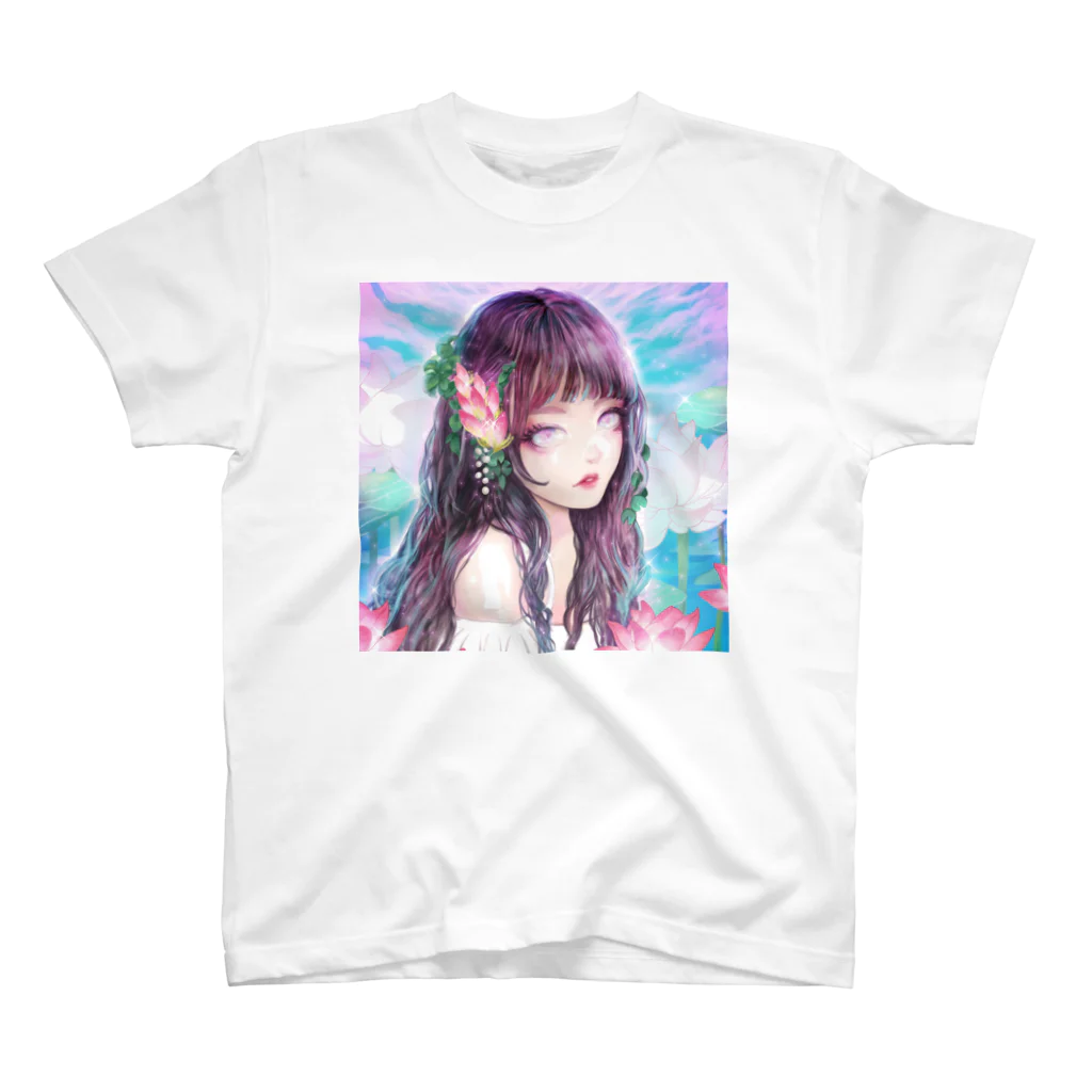 二猫/NIMOO -SHOPの蓮と少女 Regular Fit T-Shirt