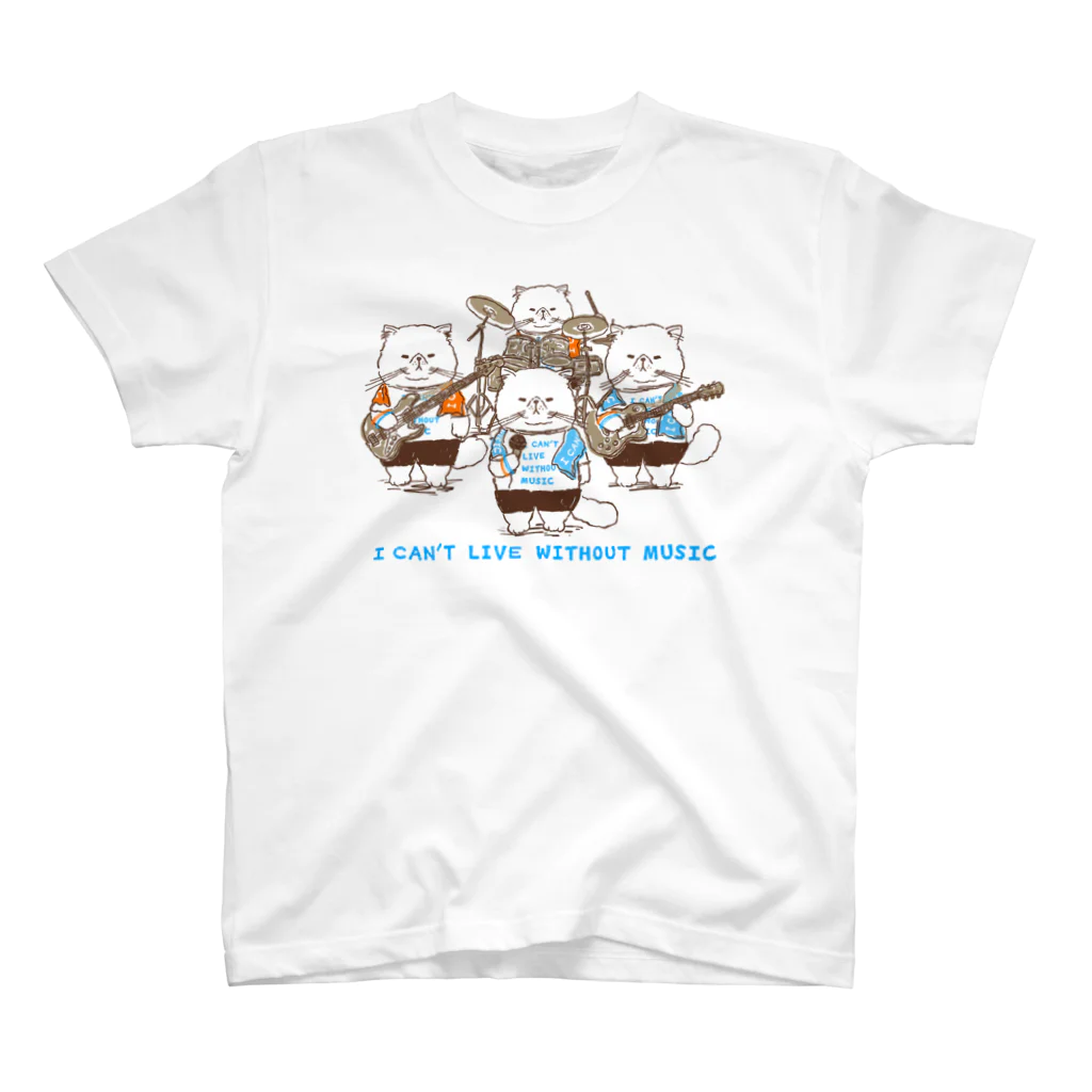 coeur.yu（クードットユー）のそれでは聴いてください「I CAN'T LIVE WITHOUT MUSIC」 スタンダードTシャツ