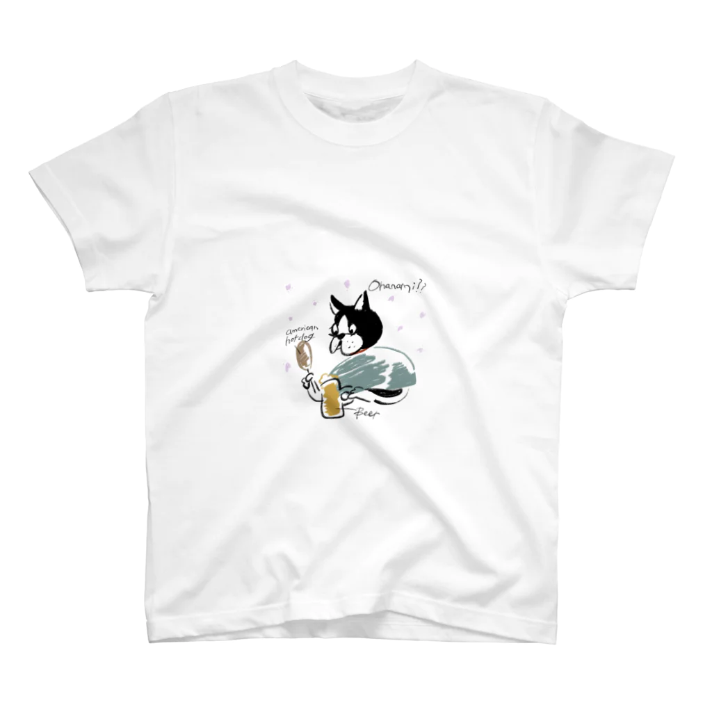 デミのOHANAMI DOG?? お花見 スタンダードTシャツ