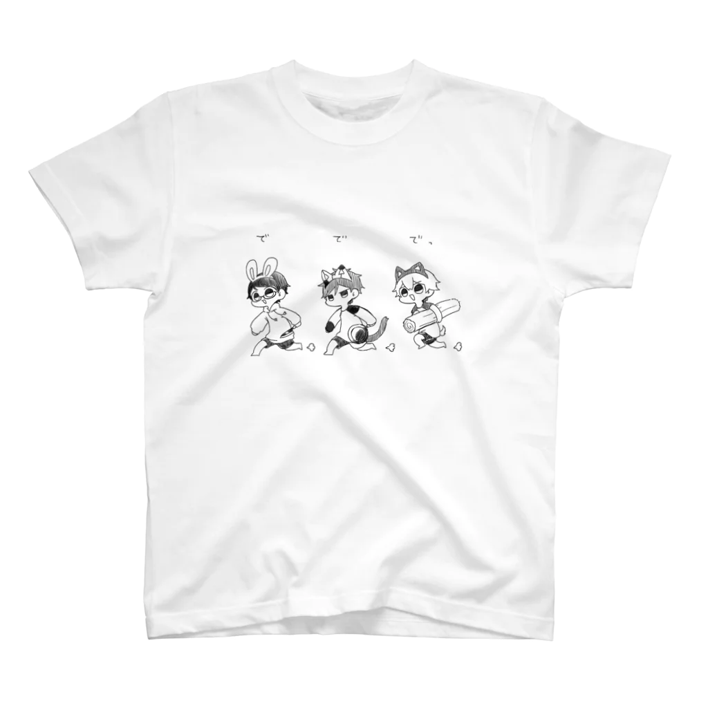 天麩羅御結びのカチコミ_黒 スタンダードTシャツ