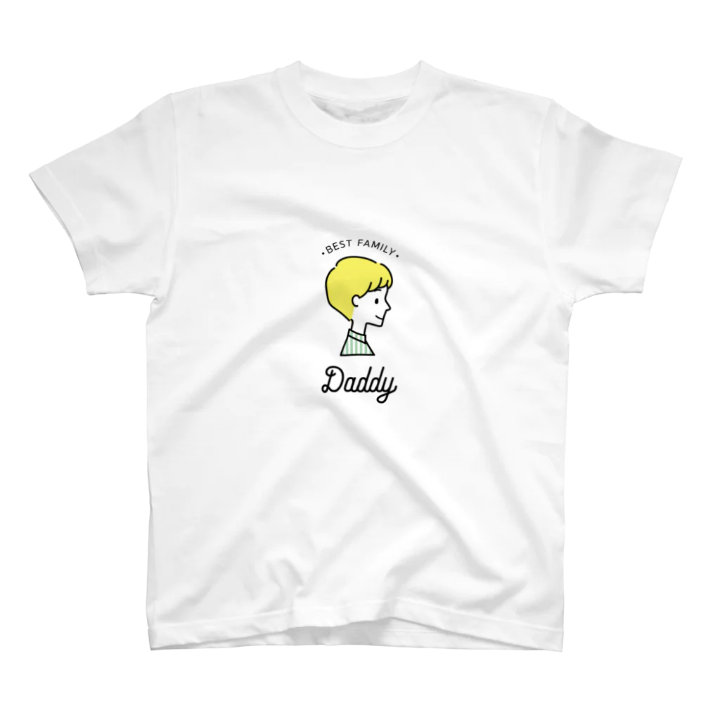 I LOVE YOU STORE by HearkoのBEST FAMILY -Daddy- Regular Fit T-Shirt