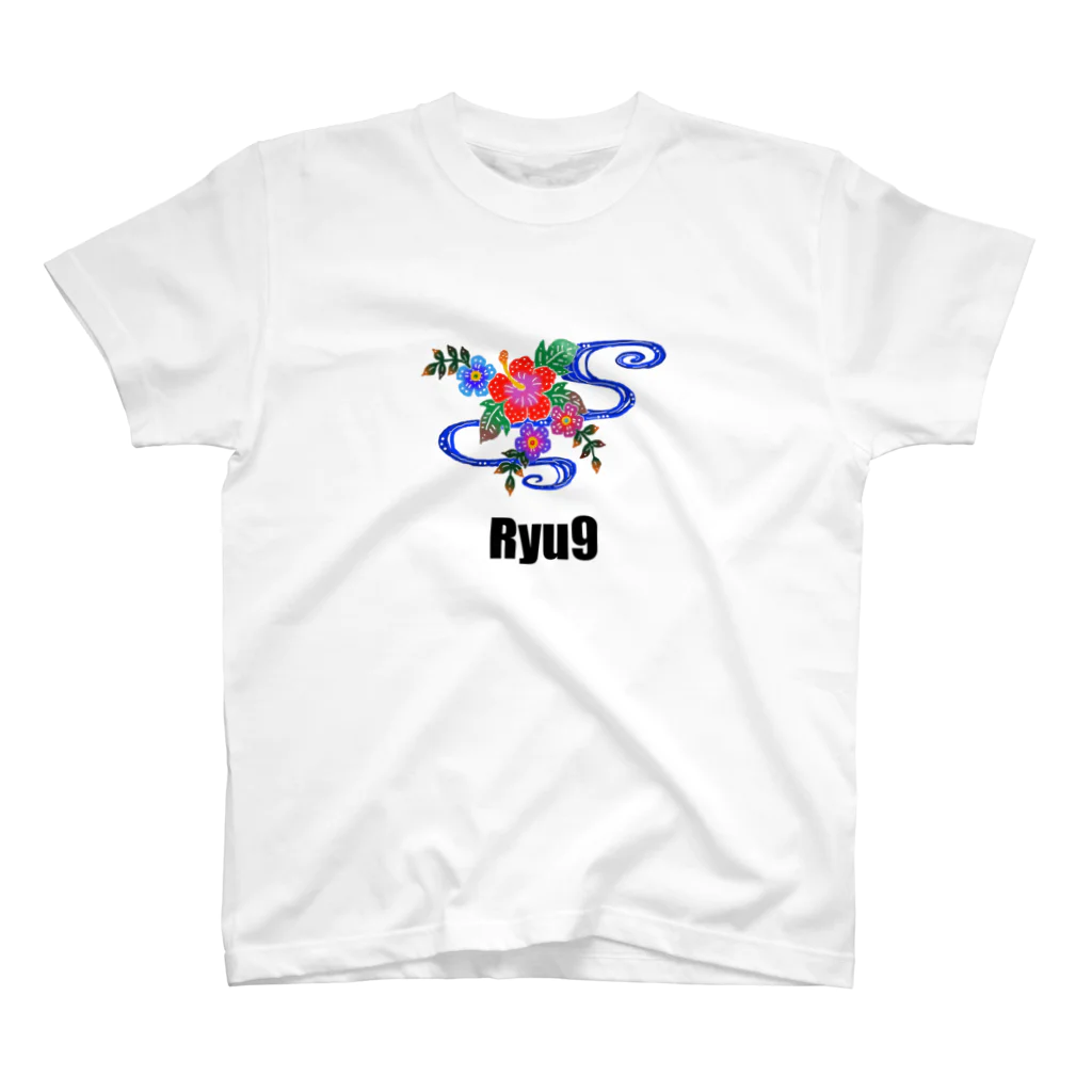 Ryu9girlの花柄紅型ふー スタンダードTシャツ