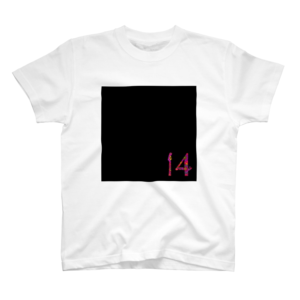 illustrator_E14の14【ダリア】黒 Regular Fit T-Shirt