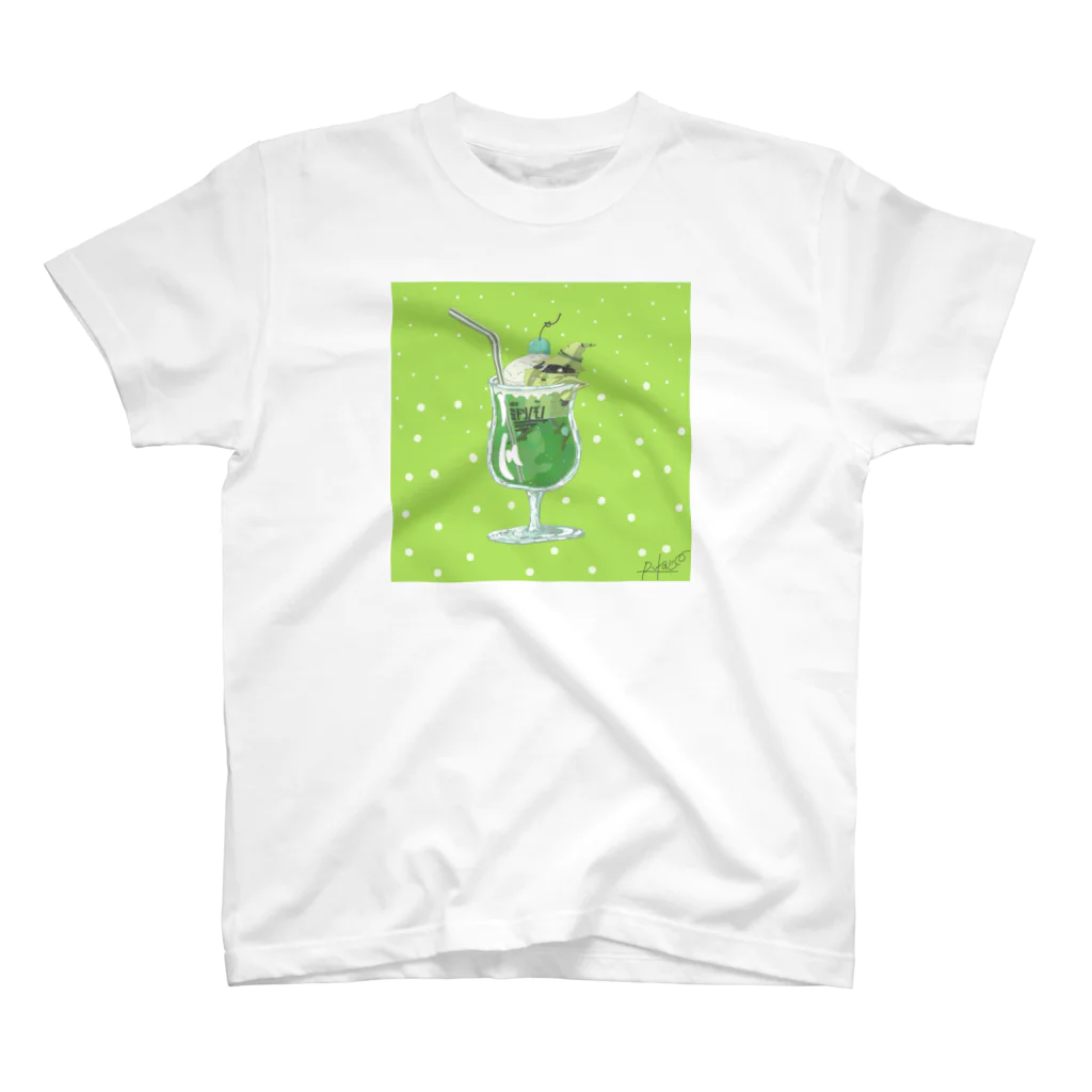 Lukaの喫茶ミドリノモノ(背景あり) スタンダードTシャツ