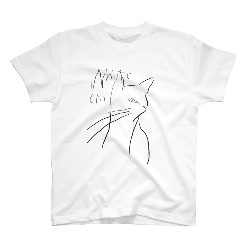 山下ミロ　猫ばっかの山下ミロの白猫シリーズ Regular Fit T-Shirt