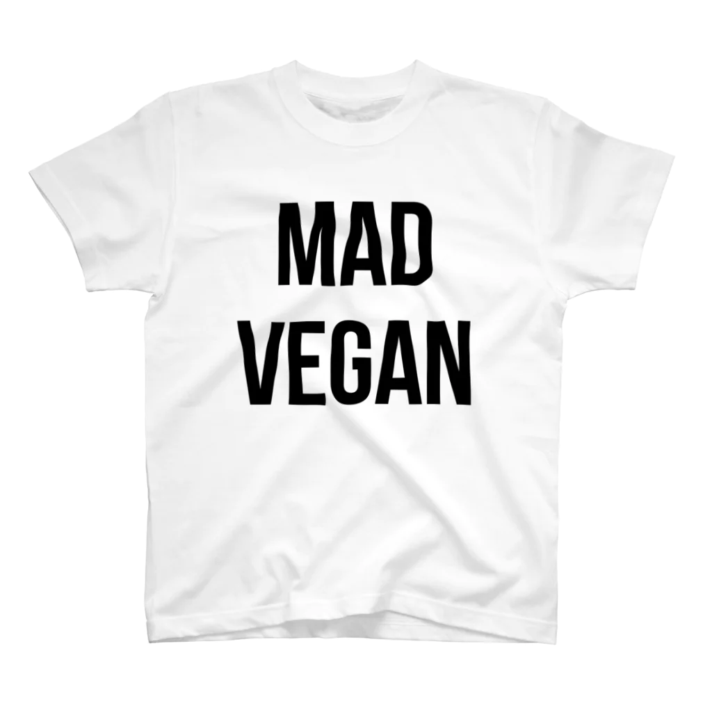 0.00%VEGAN SHOPのmad vegan（黒文字） Regular Fit T-Shirt