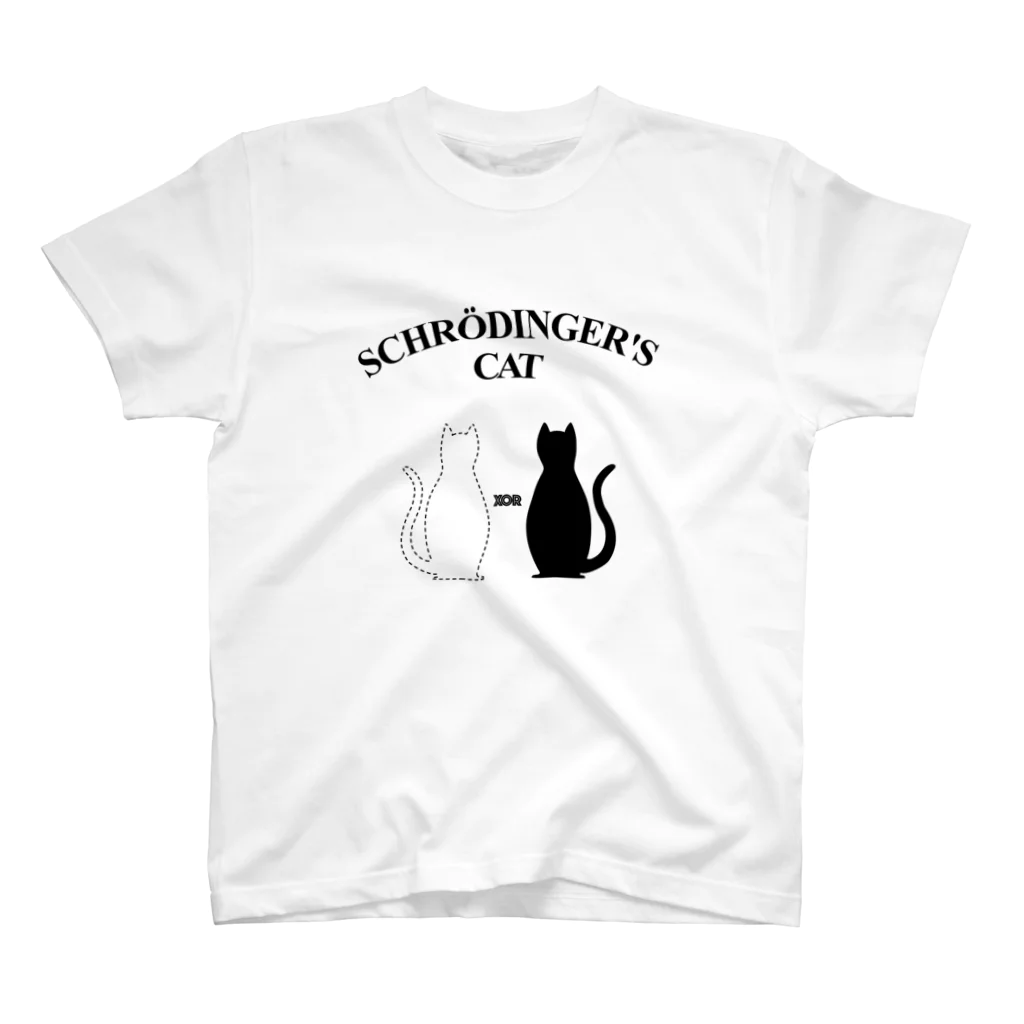 Kuroneko Lab. shopのシュレーディンガーの猫 KuronekoLab No.901 Regular Fit T-Shirt