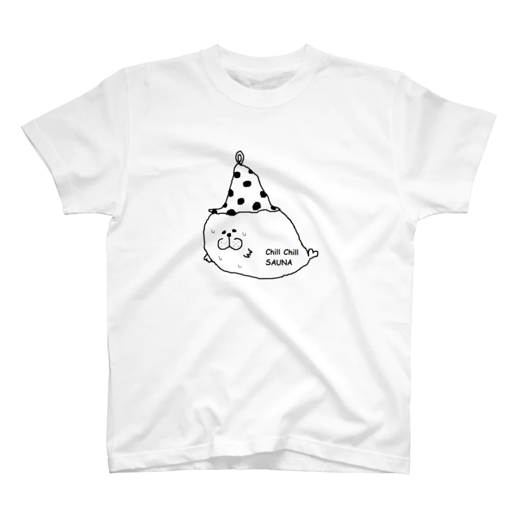 aki85dayonのサウナあざらし スタンダードTシャツ