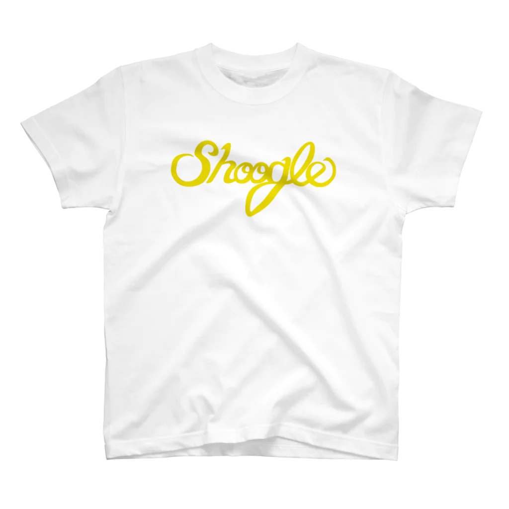 週刊少年ライジングサンズのShoogle(シューグル・週グル・週刊少年グルメ)ロゴ イエロー スタンダードTシャツ