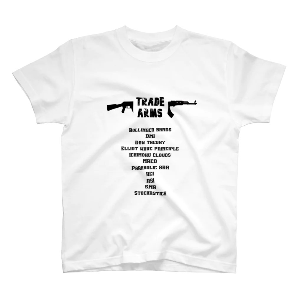 ニポトレ本舗☆投資家とトレーダーに捧ぐの投資家・トレーダーなら武器を持て☆TRADE ARMS Regular Fit T-Shirt