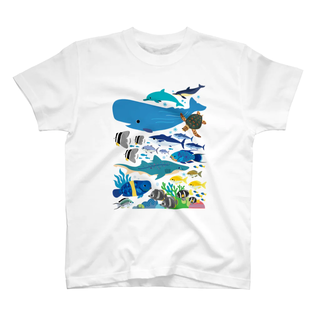 みなとまち層の小笠原の海洋生物(背景なし) スタンダードTシャツ