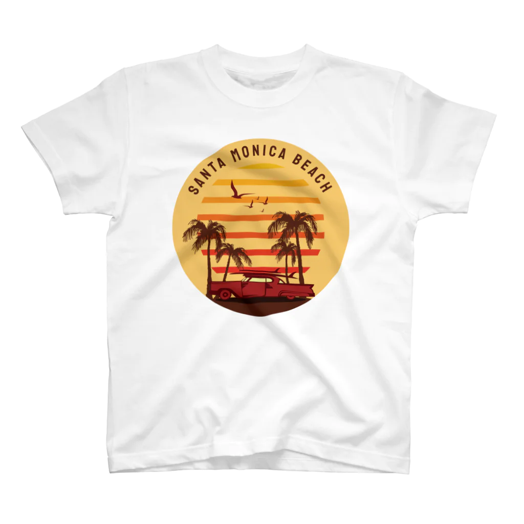 アージーのサンタモニカ ビーチ カルフォルニア Regular Fit T-Shirt
