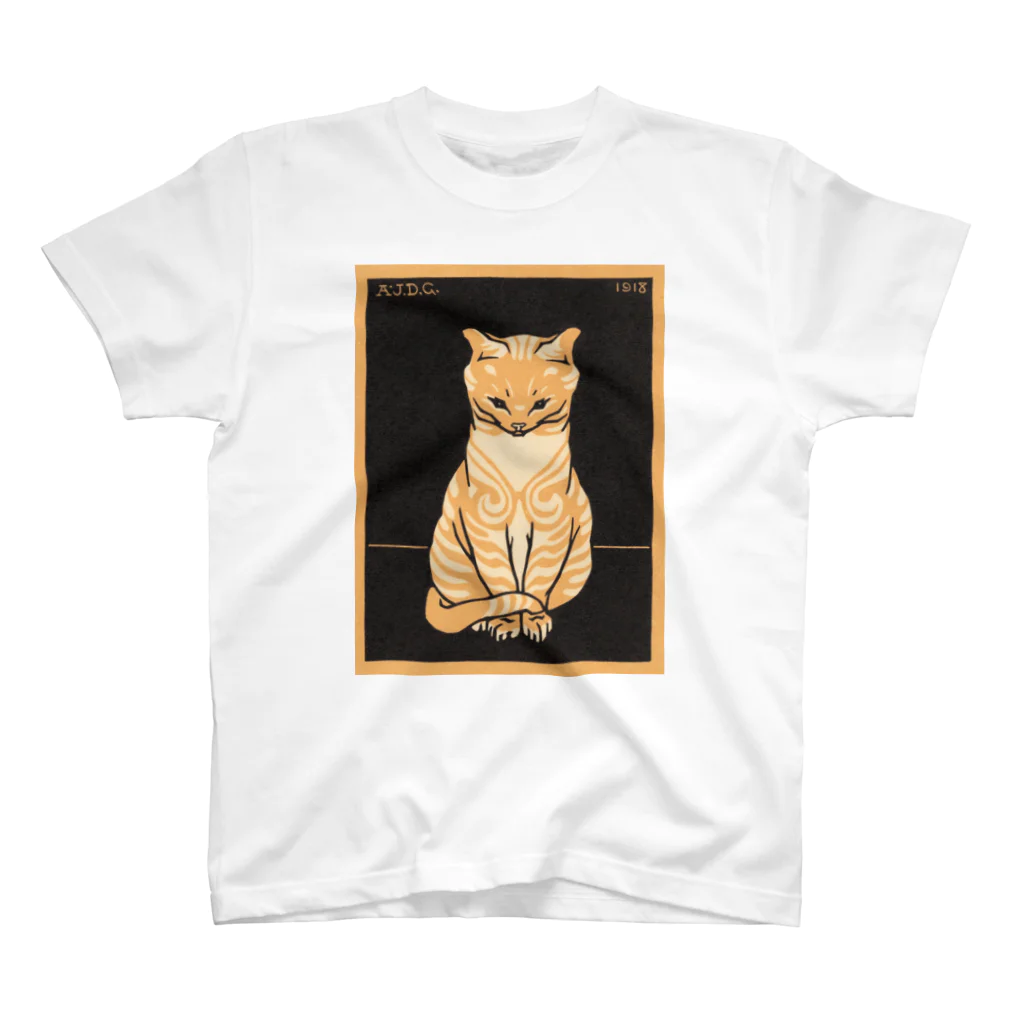 Public Domain GraphicのSitting Cat (1918)  スタンダードTシャツ