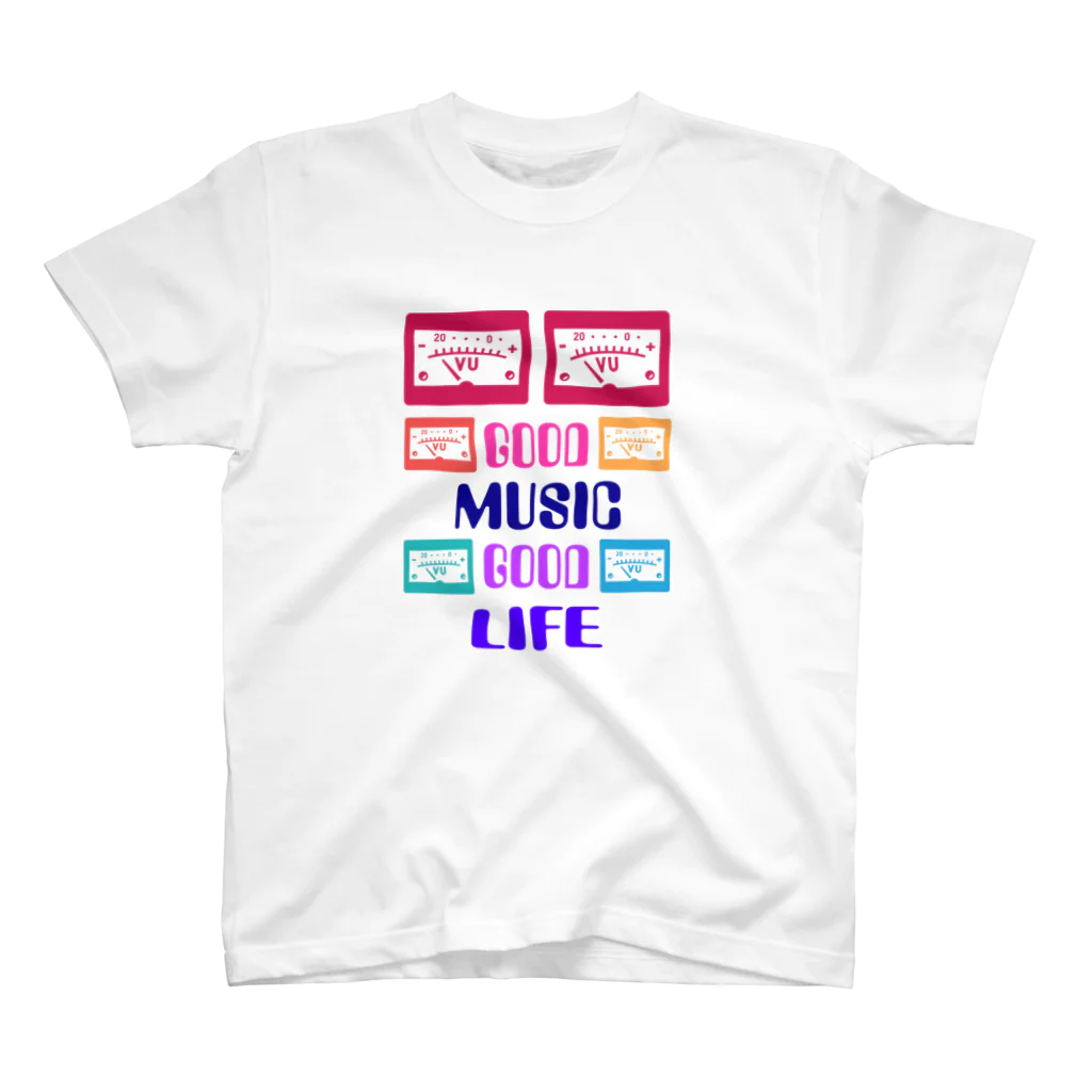 ＯＫダイレクト　powered by SUZURIのGOOD MUSIC GOOD LIFE スタンダードTシャツ