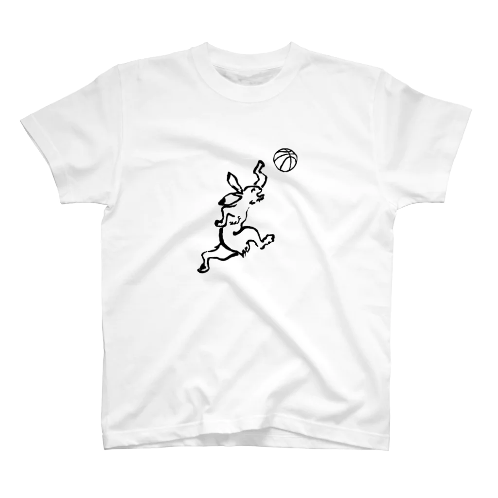 モルTの鳥獣人物戯画　ウサギカエル　バスケット スタンダードTシャツ
