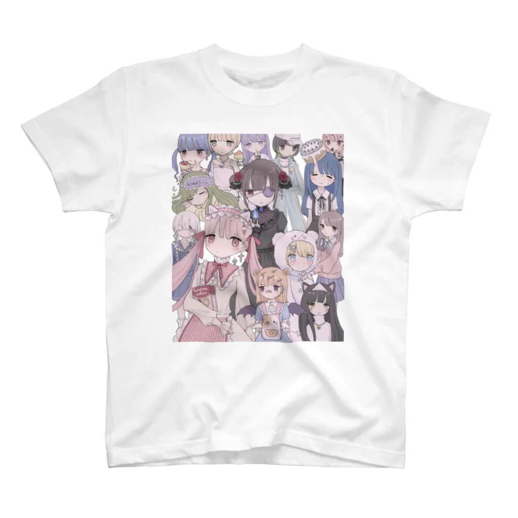 ラブ.ᐟ.ᐟチョコスプレ〜まみれクラブのコラージュ風 スタンダードTシャツ